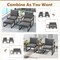 Costway 5 PCS Patio Furniture Set with Soft Cushions Space Saving Design Aluminum Frame